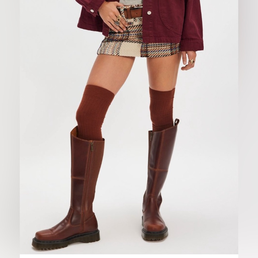 Dr. Martens Brown Leather Heeled Boots - Picture 11 of 12